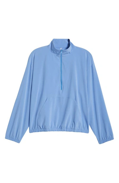 Beyond Yoga In Stride Half Zip Pullover In Flower Blue
