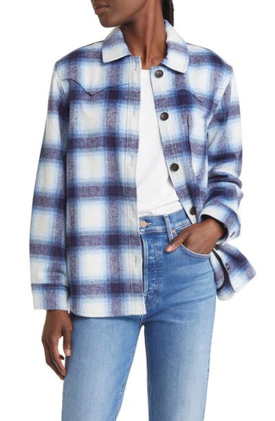 Shop Rails Tripp Plaid Flannel Shirt Jacket In Azure Sapphire