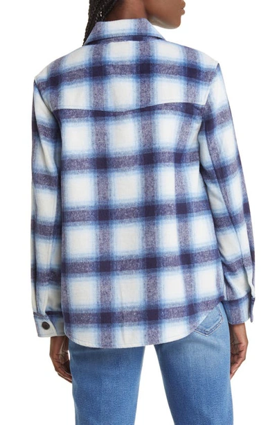Rails Tripp Plaid Button Down Shirt Jacket In Azure Sapphire