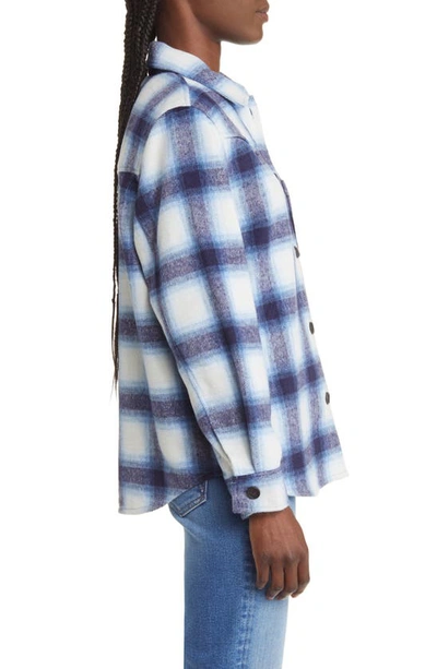 Rails Tripp Plaid Button Down Shirt Jacket In Azure Sapphire