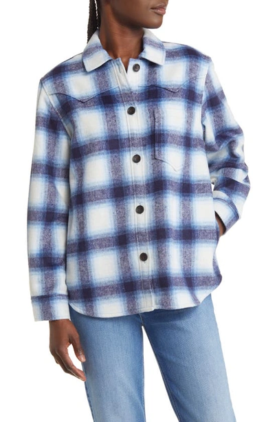 Rails Tripp Plaid Button Down Shirt Jacket In Azure Sapphire