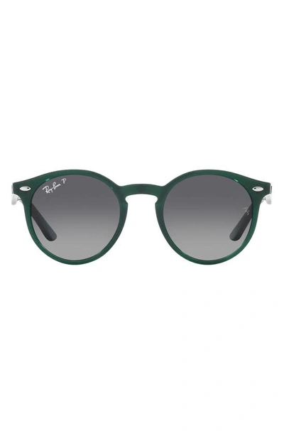 Shop Ray Ban Junior 44mm Round Sunglasses In Opal Green