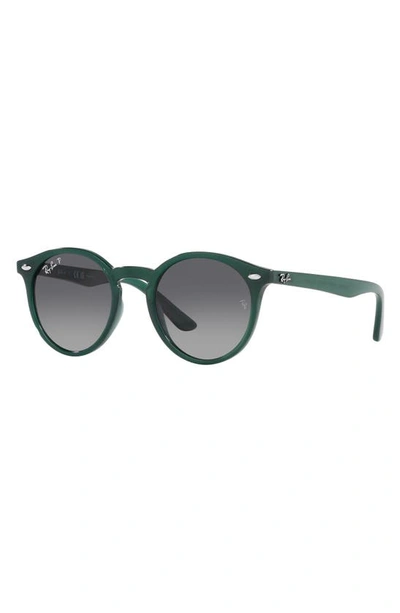 Shop Ray Ban Junior 44mm Round Sunglasses In Opal Green