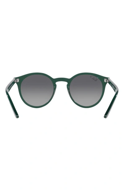 Ray Ban Junior 44mm Round Sunglasses In Opal Green