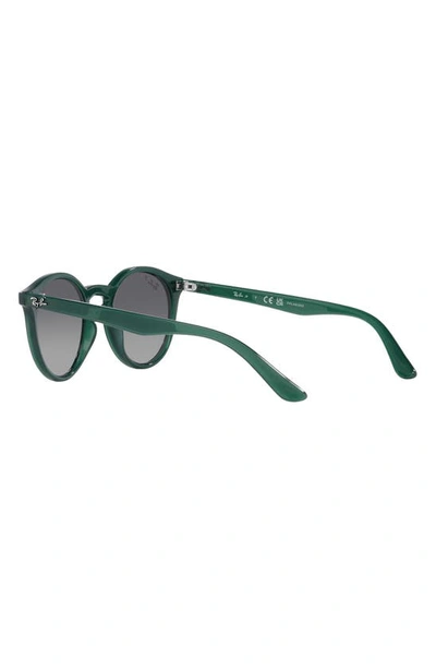 Ray Ban Junior 44mm Round Sunglasses In Opal Green