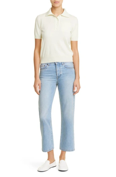 Shop The Row Lesley Straight Crop Jeans In Washed Blue