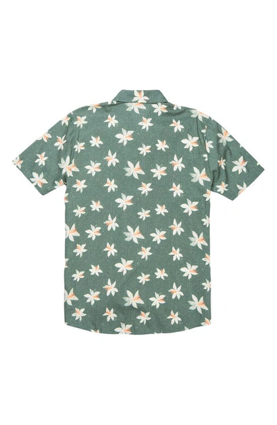 Shop Volcom Warbler Regular Fit Cotton Button-up Shirt In Dark Forest