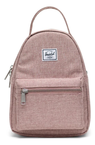 Shop Herschel Supply Co Mini Nova Backpack In Ash Rose Crosshatch