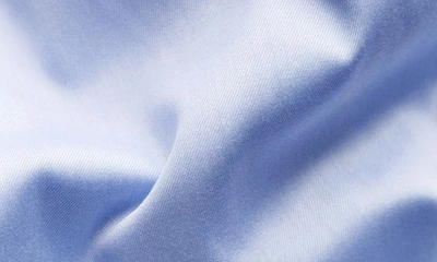 Shop Eton Slim Fit Paisley Trim Dress Shirt In Lt/ Pastel Blue