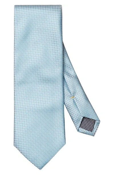 Shop Eton Neat Jacquard Silk Tie In Medium Blue