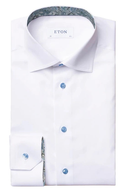 Shop Eton Slim Fit Dress Shirt In Natural