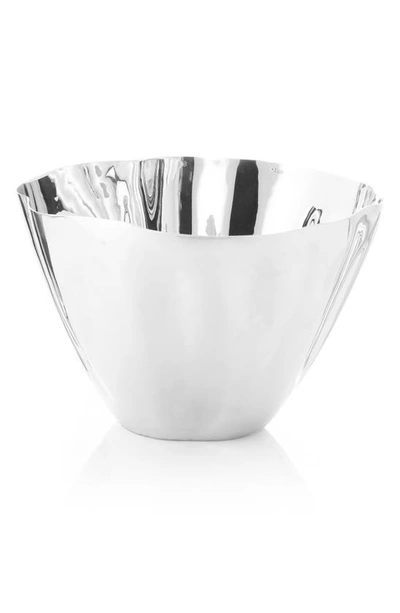 Shop Michael Aram Lotus Pod Bowl In Silver