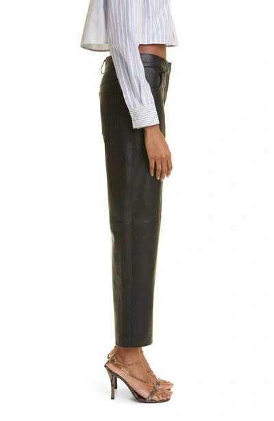 Shop Stella Mccartney Faux Leather Five-pocket Pants In Black