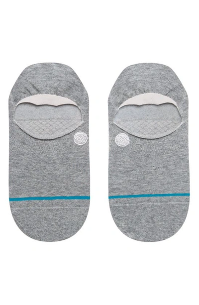 Shop Stance Icon Cotton Blend No-show Socks In Heather Grey