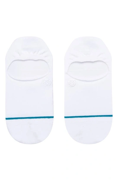 Stance Icon Cotton Blend No-show Socks In White