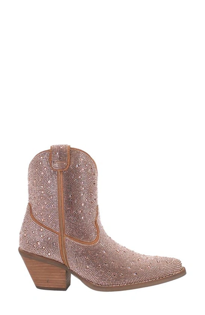 Shop Dingo Rhinestone Cowgirl Western Boot In Rose Gold