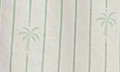 Shop Charlie Holiday Boheme Stripe Palm Linen & Cotton Minidress In Palm Stripe