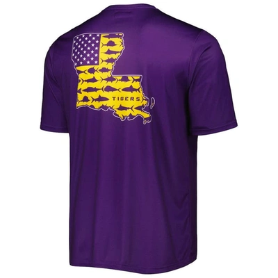 Shop Columbia Purple Lsu Tigers Terminal Tackle Omni-shade T-shirt