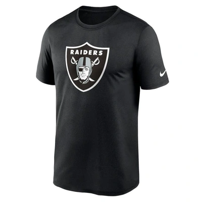 Nike Black Las Vegas Raiders Legend Logo Performance T-shirt In Black