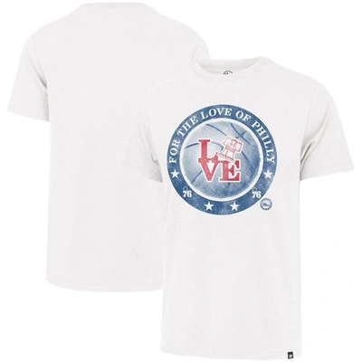 47 Women's Philadelphia 76ers White We Have Heart Frankie T-Shirt, XL