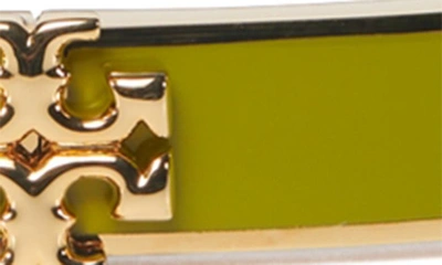 Shop Tory Burch Kira Enamel Hinge Bracelet In Tory Gold / Green / Pink