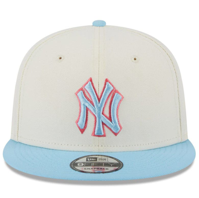 New York Yankees New Era Spring Color Two-Tone 59FIFTY Fitted Hat - Cream/Light  Blue