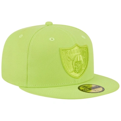 Las Vegas Raiders New Era Neon 59FIFTY Fitted Hat - Black