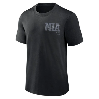 Shop Nike Black Miami Marlins Statement Game Over T-shirt