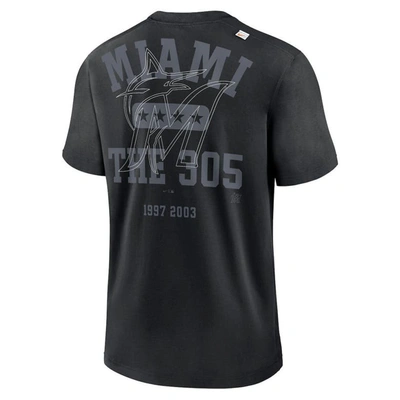 Shop Nike Black Miami Marlins Statement Game Over T-shirt