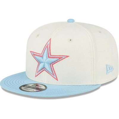 New Era Kids' Youth Cream/light Blue Dallas Cowboys Two-tone Color Pack 9fifty  Snapback Hat In White