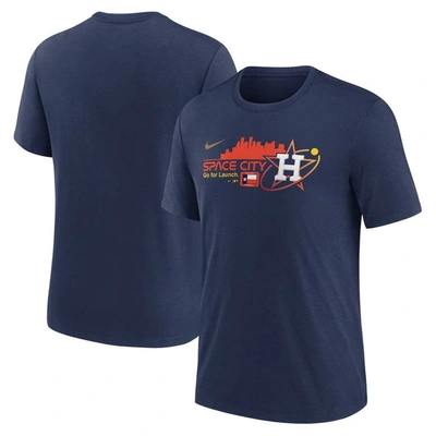 Nike Navy Houston Astros City Connect Tri-blend T-shirt