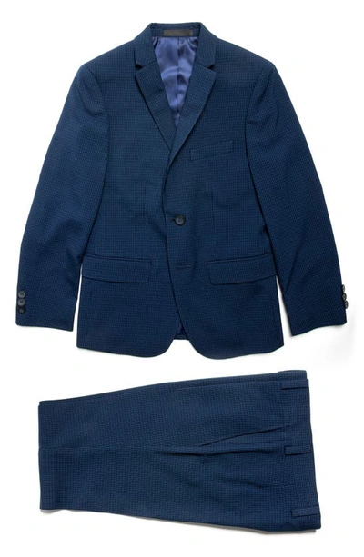 Shop Andrew Marc Kids' Blue Check Suit