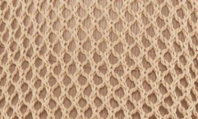 Beach Riot Hilary Long Sleeve Open Knit Cover-up Sweater Tunic In Tan