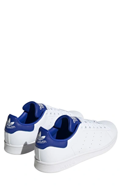 Shop Adidas Originals Stan Smith Sneaker In White/ White/ Semi Lucid Blue