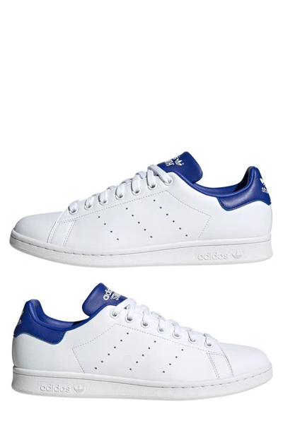 Shop Adidas Originals Stan Smith Sneaker In White/ White/ Semi Lucid Blue