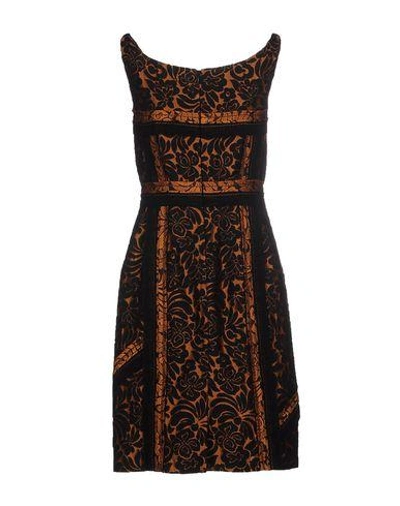 Shop Prada Knee-length Dress In Brown