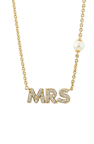 Shop Nadri Mrs Pavé Pendant Necklace In Gold