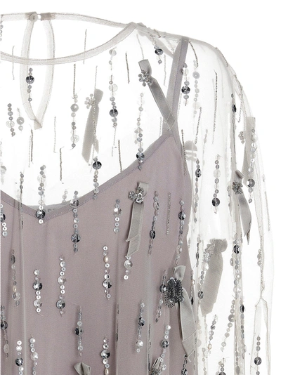 Shop Bernadette 'noah' Cape Dress In Gray