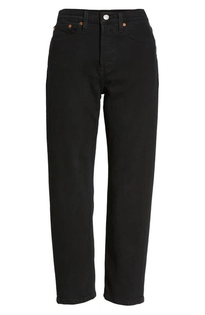Shop Levi's Wedgie High Waist Straight Jeans In Black Sprout