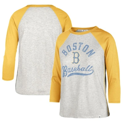 47 ' Grey Boston Red Sox City Connect Retro Daze Ava Raglan 3/4-sleeve T- shirt