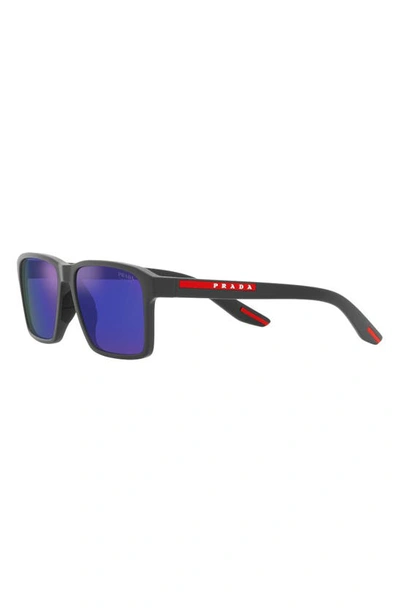 Shop Prada 58mm Rectangular Sunglasses In Light Grey Gradient