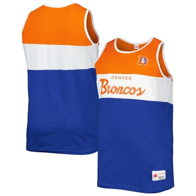 Mitchell & Ness Men's Orange And Royal Denver Broncos Big And Tall