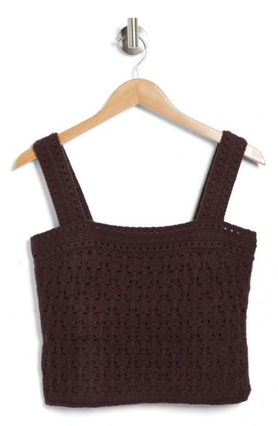 Shop Vince Crochet Wool & Cashmere Camisole In Plum Wine