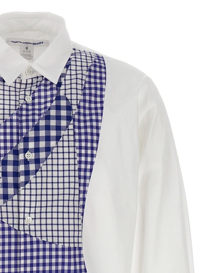 Shop Comme Des Garçons Shirt Patterned Square Shirt Shirt, Blouse White