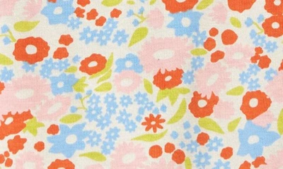 Shop Polished Prints Floral Organic Cotton Pocket Romper In Summer Shower