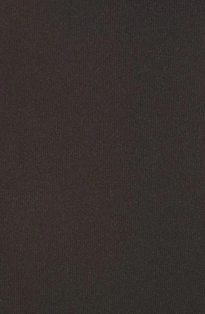 Shop Alexander Mcqueen Sliced Long Sleeve Silk Bodysuit In 1000 Black