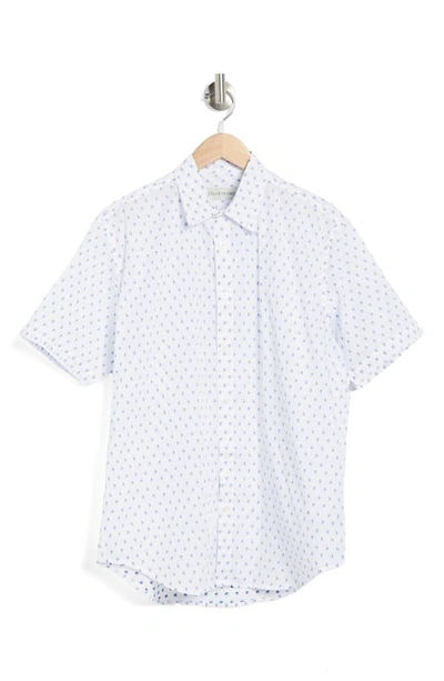 Shop Coastaoro Yarn Dye Cotton Button-up Shirt In Breeze White