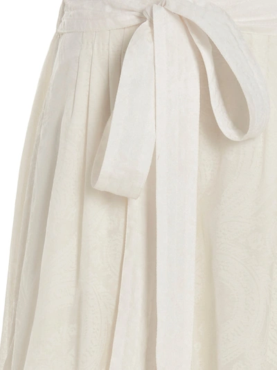 Shop Etro 'paisley' Skirt In White