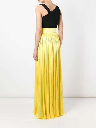 Shop Fausto Puglisi Block Colour Gown In Yellow