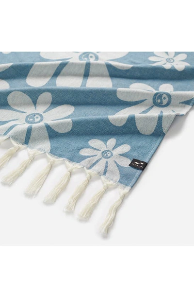 Shop Slowtide Iggy Yin & Yang Flower Cotton Beach Towel In Sky Blue